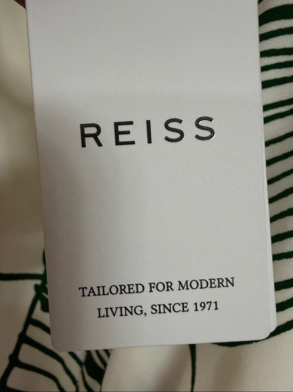 REISS Maxi  Dress. NEW w Tags. Green / White Halter - Picture 6 of 9